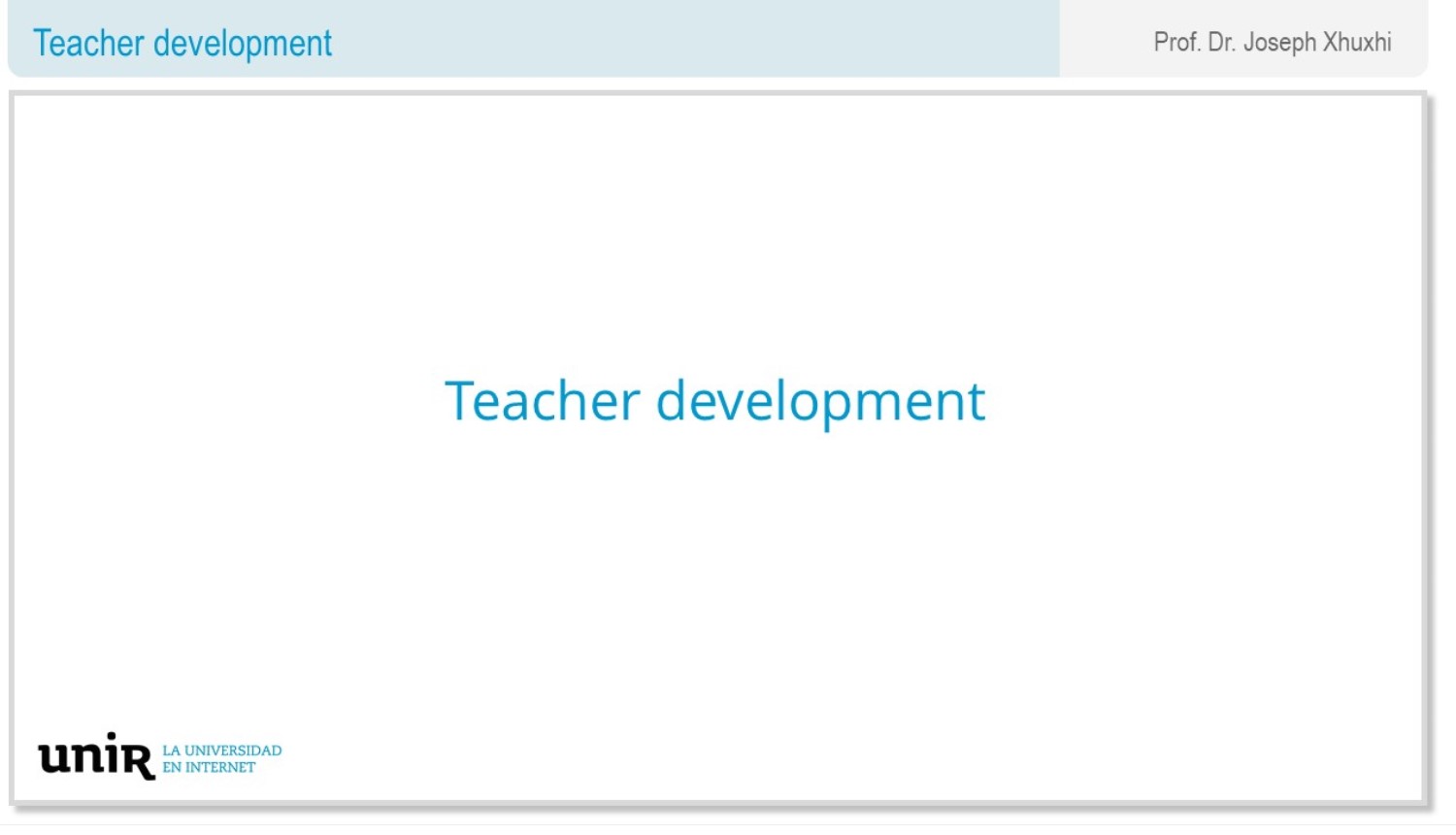 Teacher-development