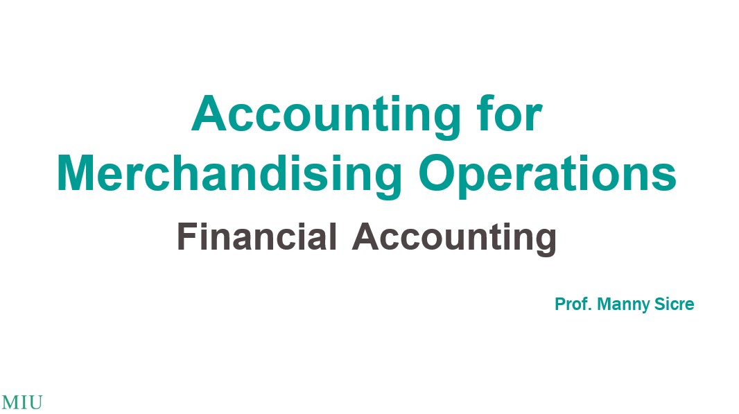 Accounting-for-Merchandising-Operations