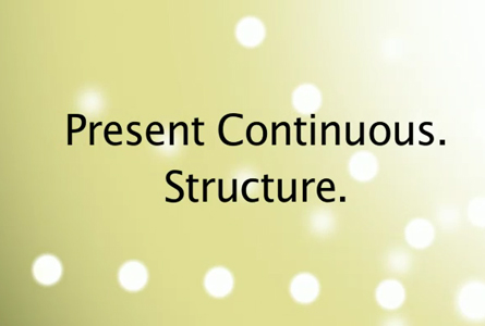 Grammar-Present-Continuous-structure