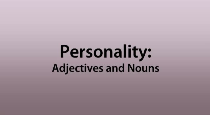 Phonetics-Personality---adjectives-and-nouns